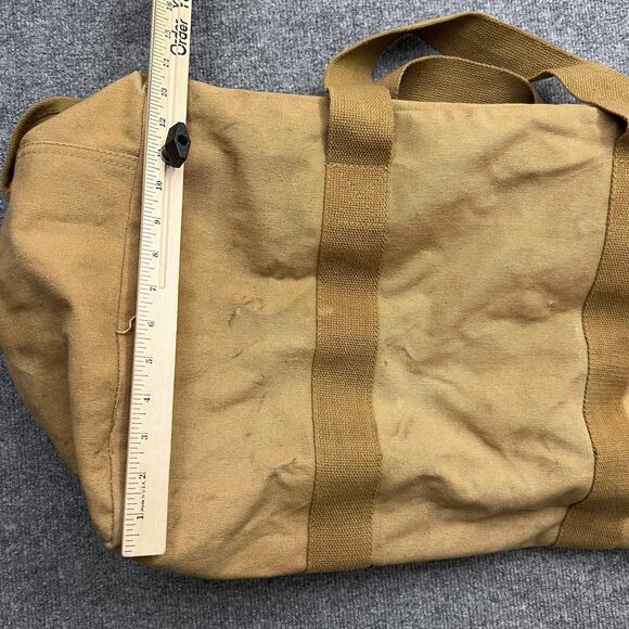 Rothco Canvas Duffel Bag Army Style Tan Heavy Duty 24x15 Large Carry All Tote - Picture 10 of 11